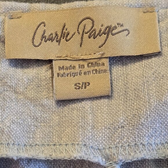 NWOT Blue Linen Cotton Gromrt Shift Dress Small - Picture 7 of 9